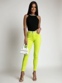 Pantaloni push up din denim verde neon 46669